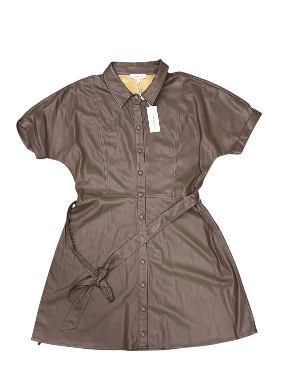 Heartloom Faux Leather Dress | NWT | Size L | Vegan Leather Look